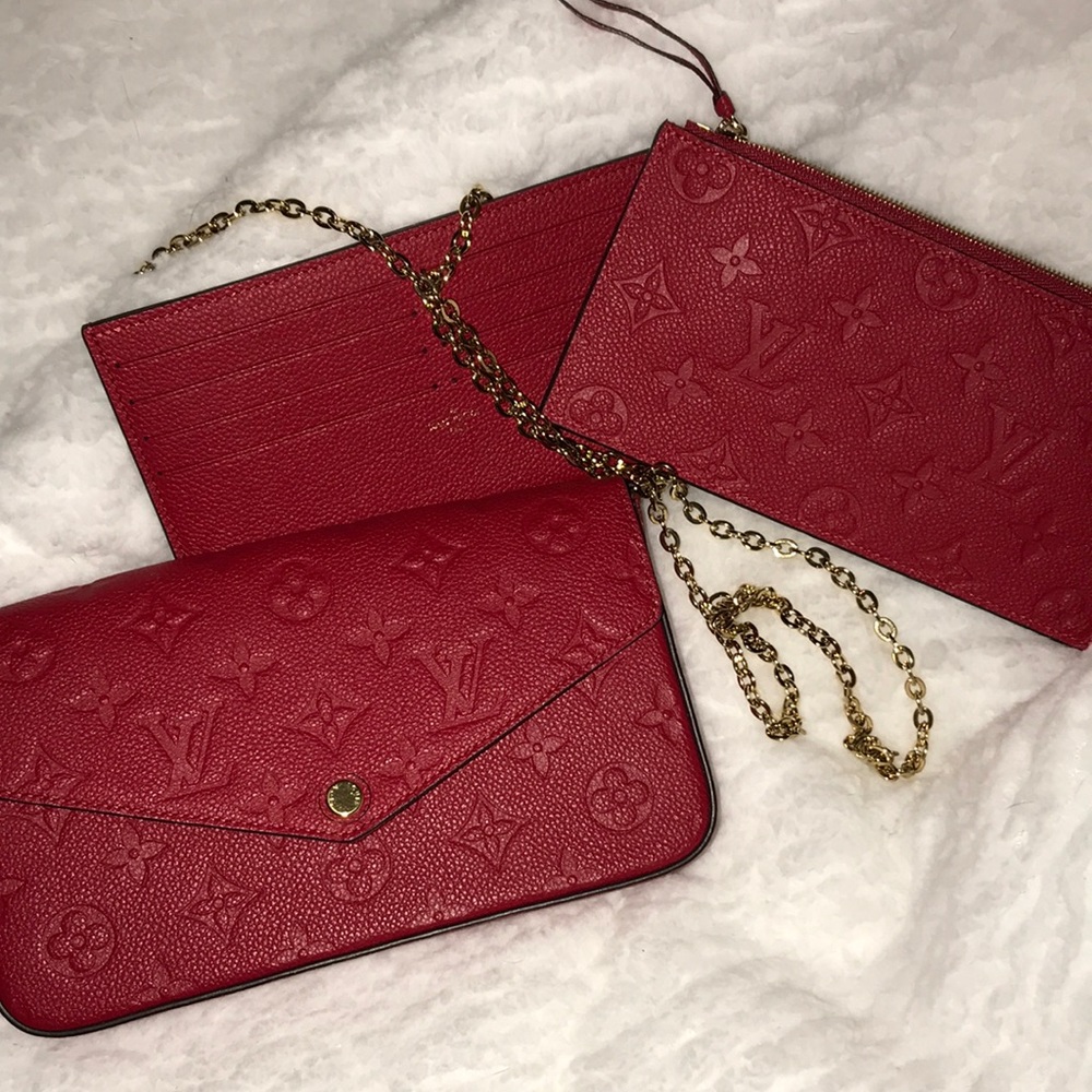 2X⭐️Host Pick ❤️ Authentic LV Felicie Pochette Monogram